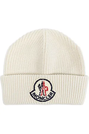 Moncler Logo-patch wool beanie hat