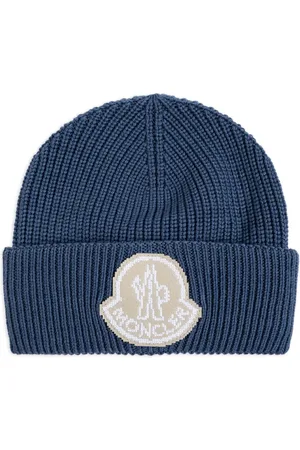 Moncler Logo-patch virgin-wool beanie hat