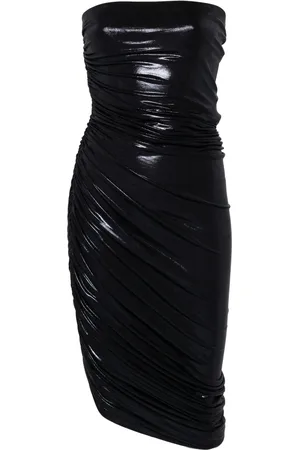 Norma Kamali Diana lamé midi dress