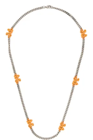 Palm Angels Monogram Cuban-chain necklace