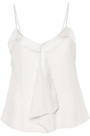 Emporio Armani Ruffled seersucker top