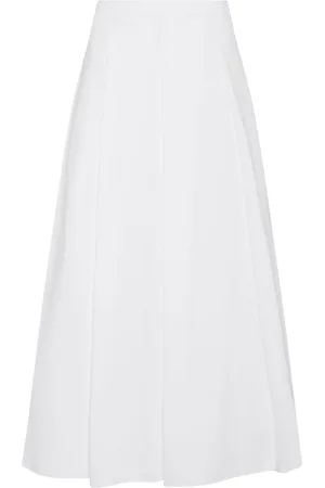 ROSETTA GETTY Pleat-detail high-waisted maxi skirt