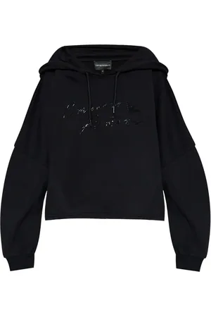 Emporio Armani Logo-print cotton hoodie