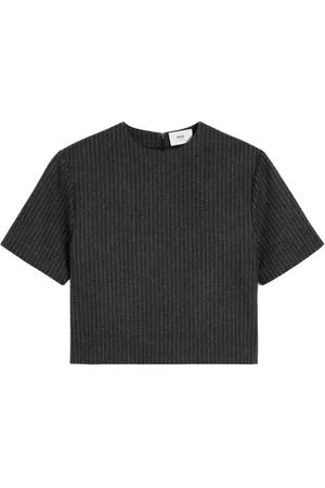 Ami Pinstriped boxy T-shirt
