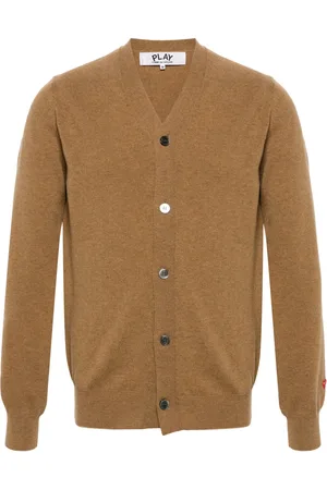 Comme des Garçons Heart-patch wool cardigan