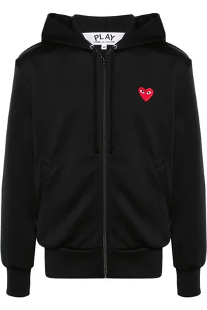 Comme des Garçons Heart-appliqué hoodie