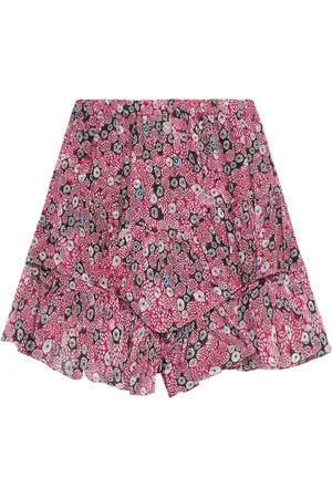 Marant Etoile Jocadia abstract-print ruffled shorts