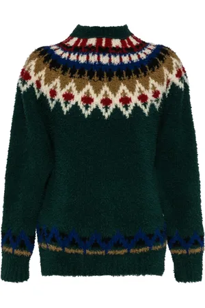 Kolor Fray-detail chunky-knit sweater
