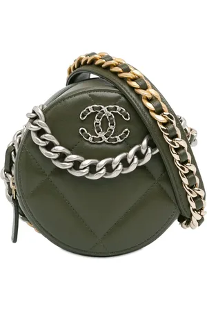 CHANEL 2021-2023 Lambskin 19 Round Clutch with Chain satchel