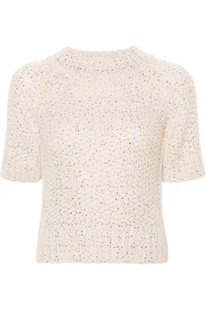 ERMANNO SCERVINO Crystal-embellished mock-neck top