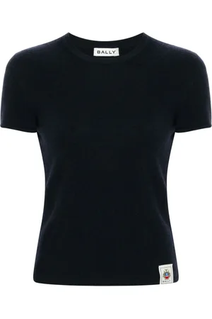 Bally Logo-patch cashmere T-shirt