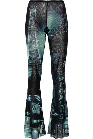 Jean Paul Gaultier Pigalle-print flared trousers