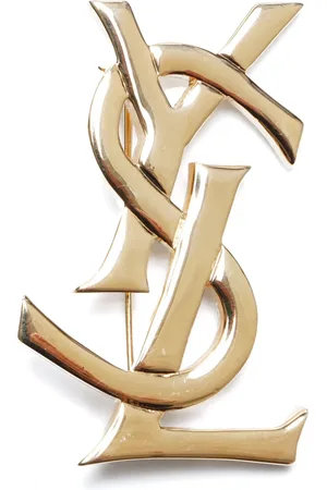 Saint Laurent YSL logo brooch
