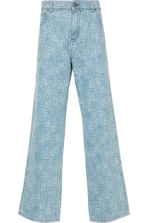 Balmain 4G-motif straight-leg jeans
