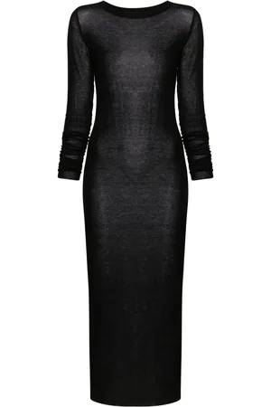 Rick Owens Fine-ribbed maxi dress