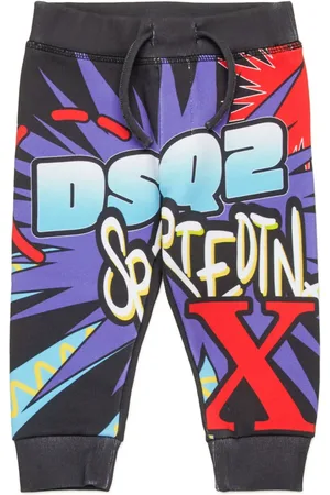 Dsquared2 Graphic-print cotton track pants