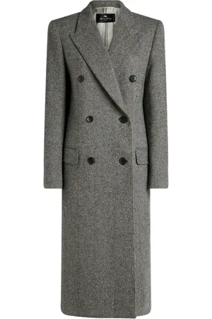 Etro Herringbone-pattern double-breasted coat
