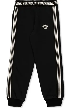 VERSACE Logo embroidered tracksuit pants