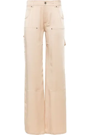BLUMARINE Satin straight trousers