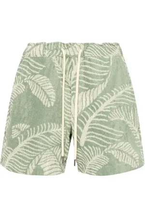 Oas Banana Leaf terry-cloth shorts