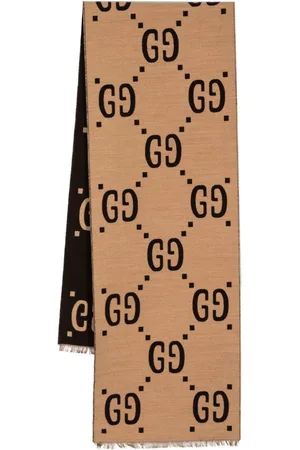 Gucci GG jacquard frayed scarf