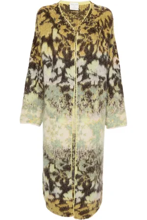 FORTE FORTE Abstract-pattern cardi-coat