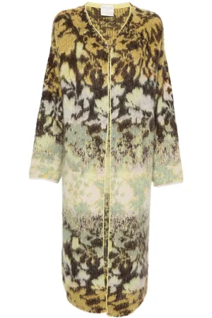 FORTE FORTE Abstract-pattern cardi-coat