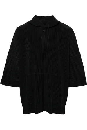 Issey Miyake Mc June plissé hooded T-shirt