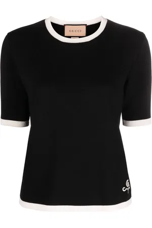 Gucci Contrasting-trim wool T-shirt