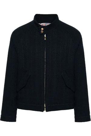 Thom Browne RWB-striped tweed bomber jacket