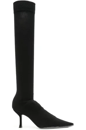 RENE CAOVILLA 70mm crystal-embellished knitted boots