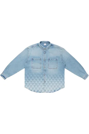 MARCELO BURLON Laser Cross denim overshirt