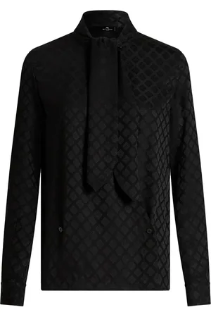 Etro Scarf-collar jacquard shirt