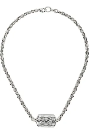STEPHEN WEBSTER Inline Razer Tag necklace