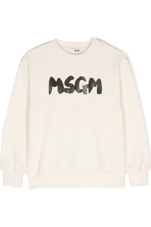 Msgm Logo-print cotton sweatshirt