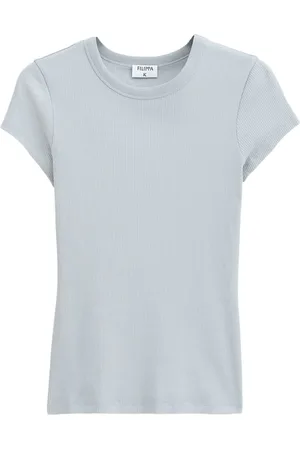 Filippa K Fine-ribbed short-sleeved T-shirt