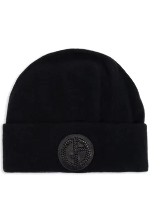 Giorgio Armani Logo-patch cashmere-knit beanie