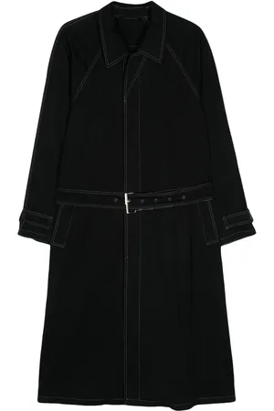 VERSACE 1980s belted single-breasted coat