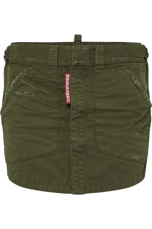 Dsquared2 Distressed cotton mini skirt