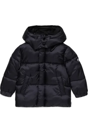 Diesel Logo-patch hooded padded jacket