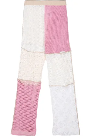 Marine Serre Regenerated straight-leg crochet trousers