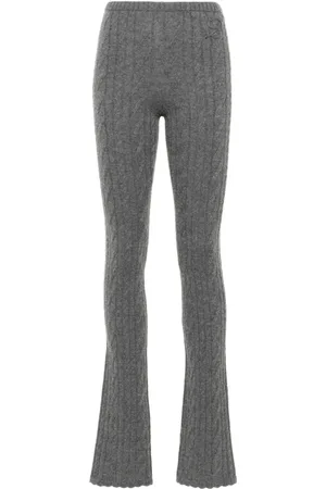 BLUMARINE Cable-knit straight trousers