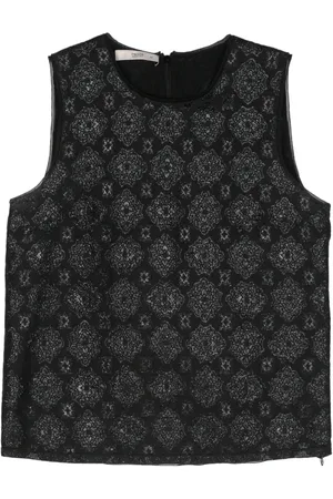 Prada 2010 floral-jacquard top