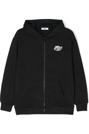 Msgm Logo-print zipped hoodie