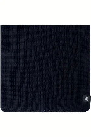 Emporio Armani Logo-patch knitted scarf