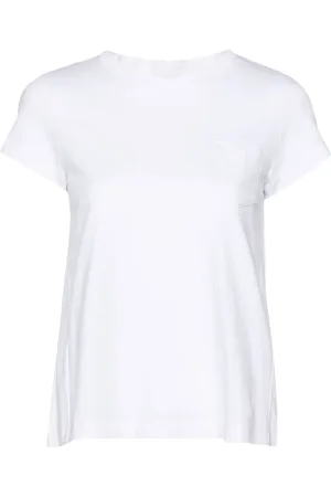 SACAI Knife-pleats crew-neck T-shirt