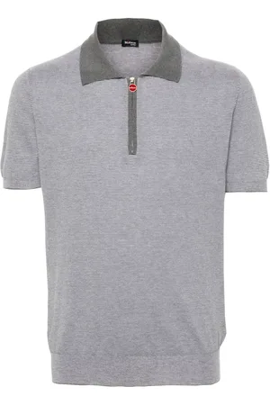 Kiton Striped cotton polo shirt