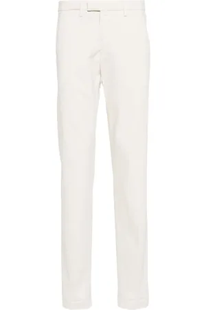 BRIGLIA Slim-leg cotton chino trousers