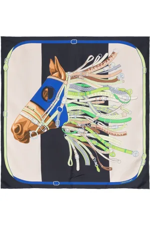Longchamp Tête de cheval silk scarf