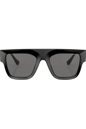 VERSACE Logo-embossed square-frame sunglasses